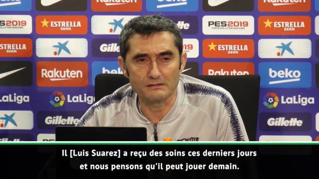 15e j. - Valverde : "Je pense que Suarez va pouvoir jouer" 15e j. - Valverde : "Je pense que Suarez va pouvoir jouer"