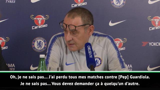 16e j. - Sarri : "J'ai perdu tous mes matches contre Guardiola" 16e j. - Sarri : "J'ai perdu tous mes matches contre Guardiola"