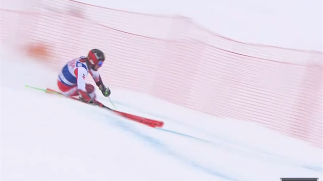 Hirscher fährt zur Bestzeit im 1. Lauf beim Riesenslalom von Val d'Isère Hirscher fährt zur Bestzeit im 1. Lauf beim Riesenslalom von Val d'Isère
