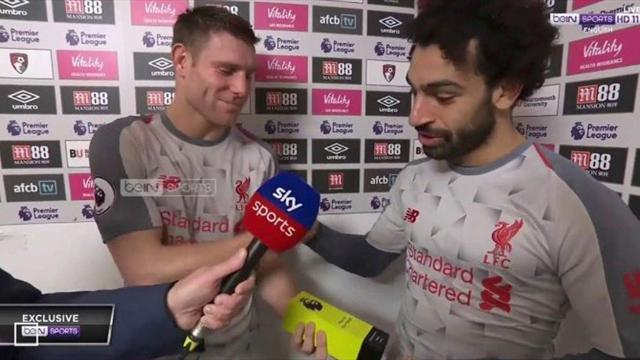 Салах отдал награду лучшему игроку матча с «Борнмутом» Милнеру. У Джеймса 500-й матч в АПЛ