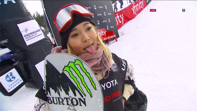 Chloe Kim stellt starken Run in die Halfpipe von Copper Mountain Chloe Kim stellt starken Run in die Halfpipe von Copper Mountain