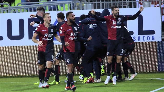 Nine-man Cagliari in late fightback to draw with Roma