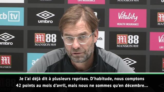 16e j. - Klopp : "Nous comptons 42 points en décembre..." 16e j. - Klopp : "Nous comptons 42 points en décembre..."