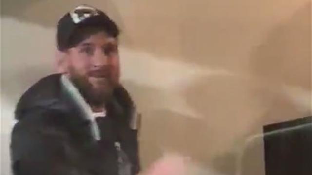 Messi no se quiso perder el Superclásico en el Santiago Bernabéu Messi no se quiso perder el Superclásico en el Santiago Bernabéu