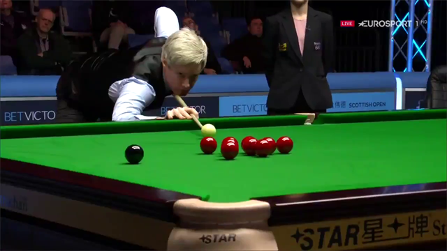 Scottish Open: Neil Robertson despeja las rojas con una certera (y complicada) carambola Scottish Open: Neil Robertson despeja las rojas con una certera (y complicada) carambola