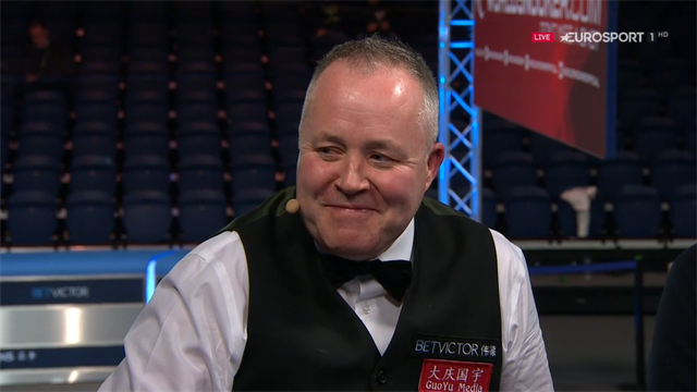 Higgins guides Eurosport through the nerve-wracking finish to his 147 Higgins guides Eurosport through the nerve-wracking finish to his 147