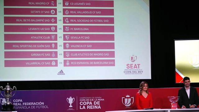 Real Madrid-Leganés, Levante-Barcelona y Girona-Atlético, en octavos de Copa Real Madrid-Leganés, Levante-Barcelona y Girona-Atlético, en octavos de Copa