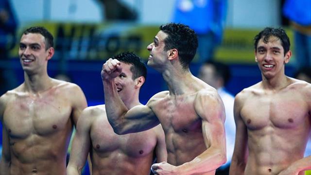 Brasil, oro y récord del mundo en el 4x200 libre masculino