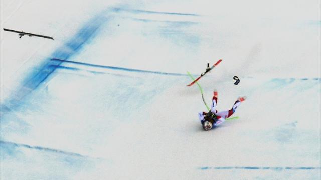 Gisin in horror crash as Kilde wins downhill at Val Gardena