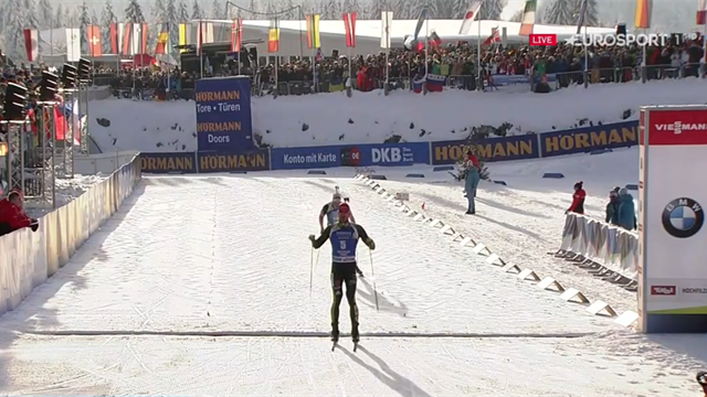 Nur von Fourcade geschlagen: Peiffer holt ersten Podestplatz Nur von Fourcade geschlagen: Peiffer holt ersten Podestplatz
