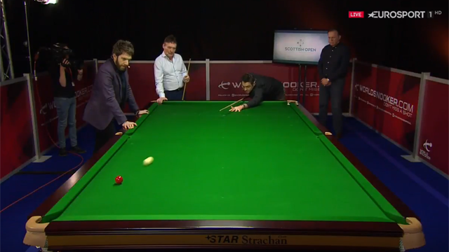 O'Sullivan and White show us the deep screw shot O'Sullivan and White show us the deep screw shot