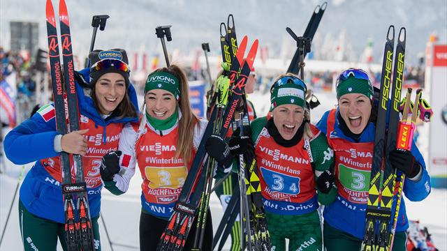 Splendida Italia a Hochfilzen! Secondo successo di sempre nella staffetta femminile
