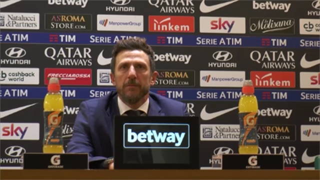 Di Francesco: "In altre situazioni ci è stato tolto, ma questa volta tutti parlano del nostro c..." Di Francesco: "In altre situazioni ci è stato tolto, ma questa volta tutti parlano del nostro c..."