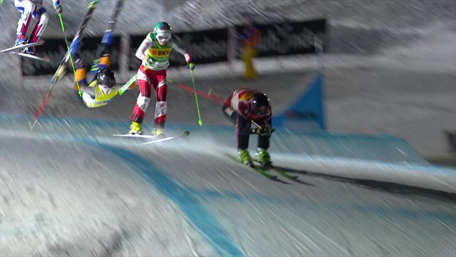 Edebo flips over on jump, crash-lands on back Edebo flips over on jump, crash-lands on back