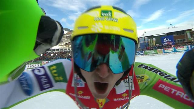 En reprenant 3''36 à Hirscher, Hadalin s'est offert un premier top 10 en carrière En reprenant 3''36 à Hirscher, Hadalin s'est offert un premier top 10 en carrière