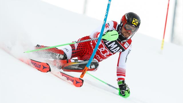 Hirscher en tête après la 1re manche, tir groupé français dans le top 15