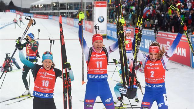 Kuzmina nicht zu stoppen: Die Highlights des Massenstarts in Nove Mesto Kuzmina nicht zu stoppen: Die Highlights des Massenstarts in Nove Mesto