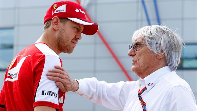 Ecclestone difende Vettel: "La Ferrari non lo ha supportato come fece con Schumacher"