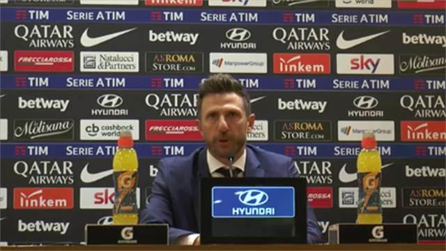 Di Francesco: "La partita migliore della stagione, ma mi scoccia prendere gol dopo tali prestazioni" Di Francesco: "La partita migliore della stagione, ma mi scoccia prendere gol dopo tali prestazioni"