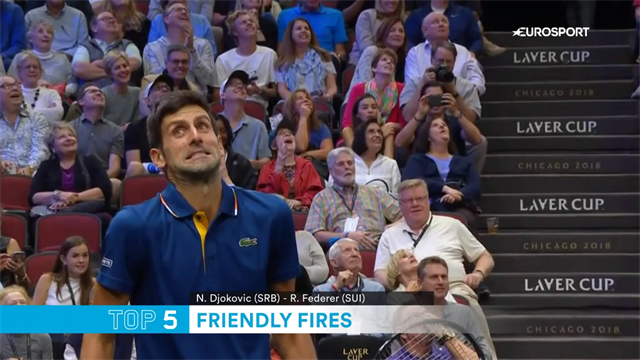 Djokovic thumps Federer in tennis 'friendly fire' incident Djokovic thumps Federer in tennis 'friendly fire' incident