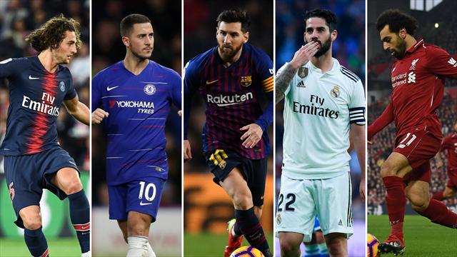 Rabiot, Hazard, Messi, Isco y Salah, los nombres del día Rabiot, Hazard, Messi, Isco y Salah, los nombres del día