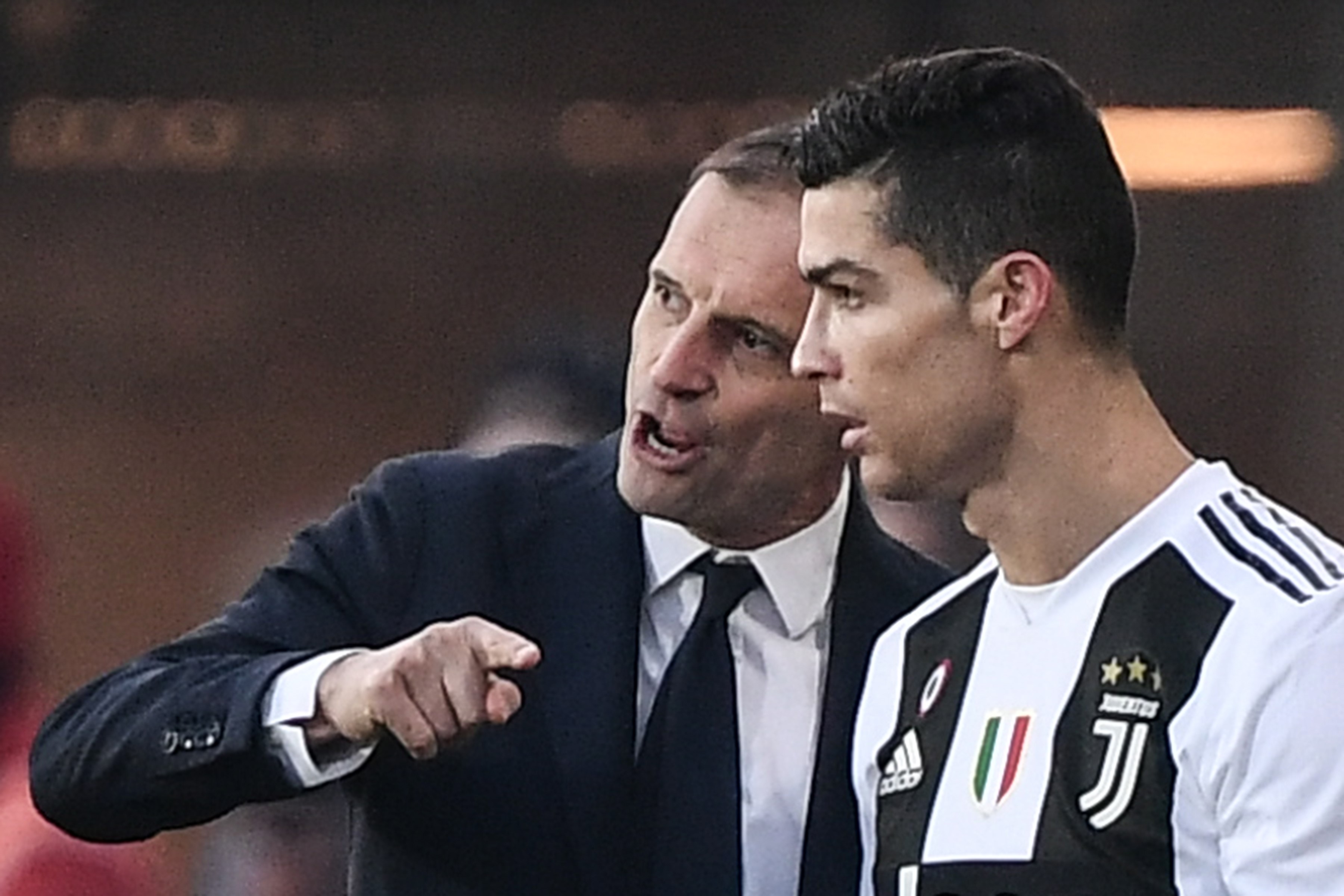 Massimiliano Allegri and Cristiano Ronaldo