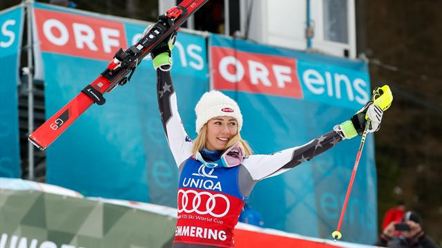 La descente pour la sortie de la reine Lindsey — Mondiaux de ski La descente pour la sortie de la reine Lindsey — Mondiaux de ski