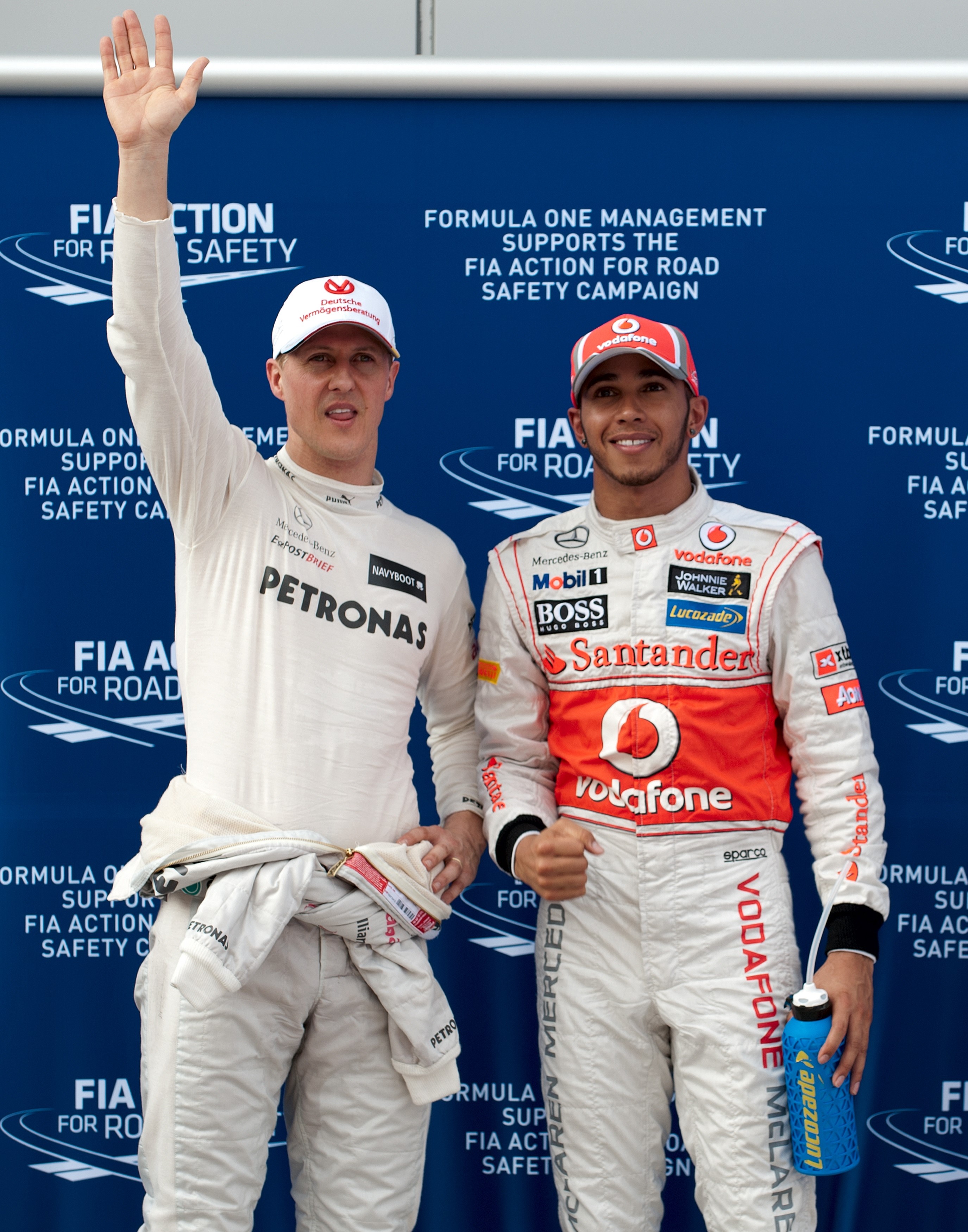 Michael Schumacher et Lewis Hamilton