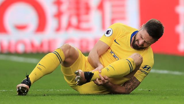 Titulaire face à Palace, Giroud est sorti blessé