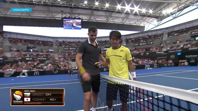 Highlights: Dimitrov defeats Nishioka as 2019 campaign gets underway Highlights: Dimitrov defeats Nishioka as 2019 campaign gets underway