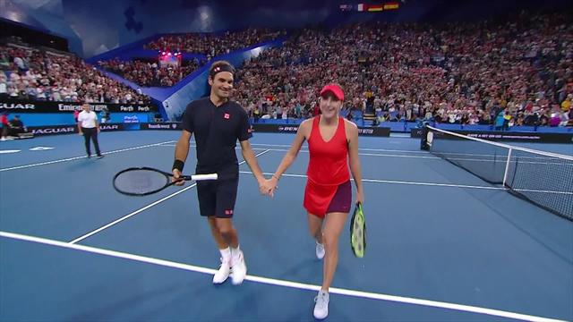 Federer/Bencic stoppen USA beim Hopeman Cup Federer/Bencic stoppen USA beim Hopeman Cup