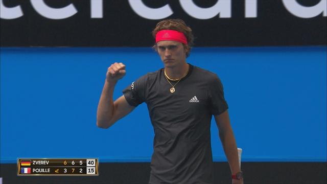 Highlights: Zverev beats Pouille in Hopman Cup singles Highlights: Zverev beats Pouille in Hopman Cup singles