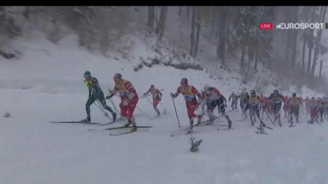 Tour de Ski | Emil Iversen wint de 15km massastart, Klaebo blijft leider. Tour de Ski | Emil Iversen wint de 15km massastart, Klaebo blijft leider.