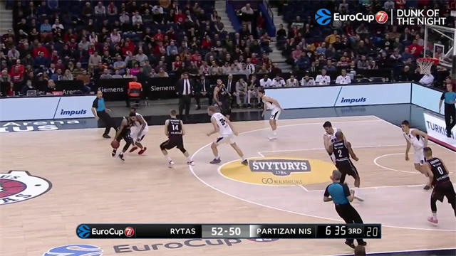 EuroCup Dunk of the Night: Martynas Echodas (Rytas Vilnius) EuroCup Dunk of the Night: Martynas Echodas (Rytas Vilnius)