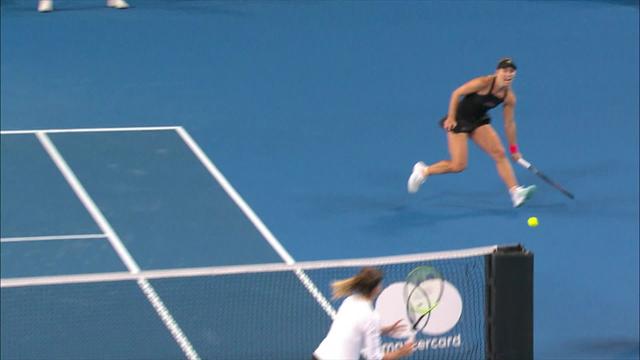 Kerber wins incredible point in mixed doubles Kerber wins incredible point in mixed doubles