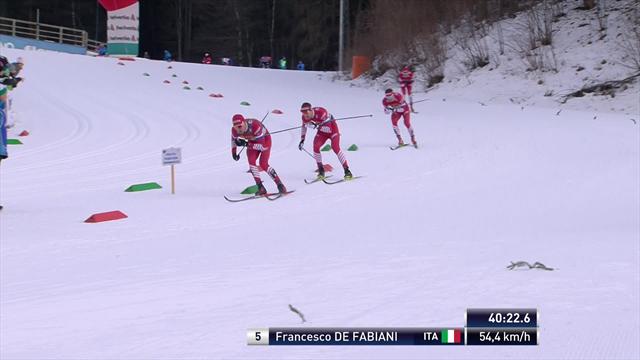 Klaebo pips De Fabiani to triumph in Val di Fiemme Klaebo pips De Fabiani to triumph in Val di Fiemme