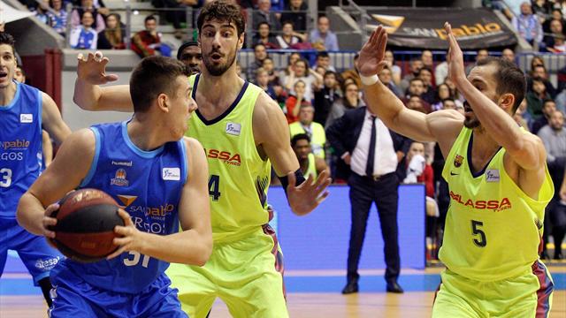 Liga ACB, Burgos-Barcelona: Defendiendo el liderato (80-85)