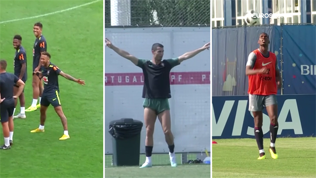 Neymar, Ronaldo & Pogba: De bedste detaljer og jokes fra stjernernes landsholdstræninger Neymar, Ronaldo & Pogba: De bedste detaljer og jokes fra stjernernes landsholdstræninger