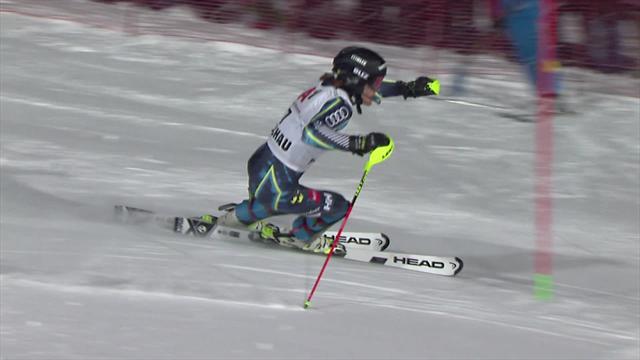 Swenn Larsson a le mieux résisté à Shiffrin : sa bluffante 1re manche Swenn Larsson a le mieux résisté à Shiffrin : sa bluffante 1re manche
