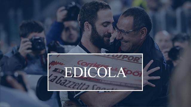 Edicola: Higuain sempre più vicino al Chelsea, l'Inter ha il sì di Herrera e studia Biraghi
