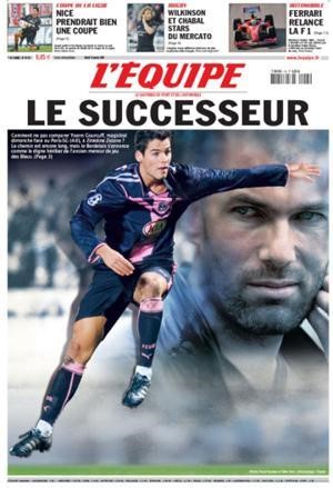 La Une de L'Equipe du 13 janvier 2009