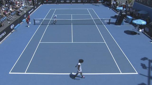 Dustin Brown nonchalantly dinks drop-shot return back over net with amazing backspin Dustin Brown nonchalantly dinks drop-shot return back over net with amazing backspin