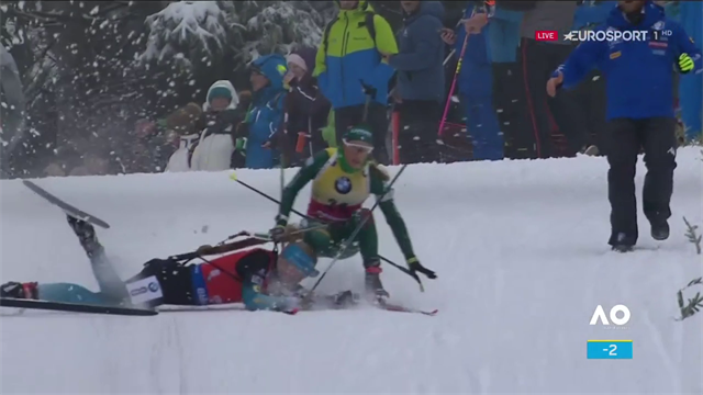 Bescond inciampa e travolge Wierer: l’azzurra a terra a Oberhof Bescond inciampa e travolge Wierer: l’azzurra a terra a Oberhof