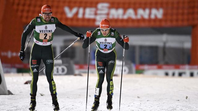 Deutsche Kombinierer verpassen Teamsprint-Sieg knapp