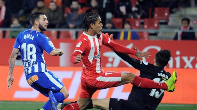 1-1. El Girona y el Alavés cierran la primera vuelta con un empate