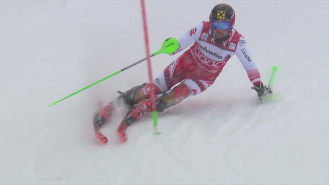 Hirscher recovers to go second in Adelboden after first run Hirscher recovers to go second in Adelboden after first run