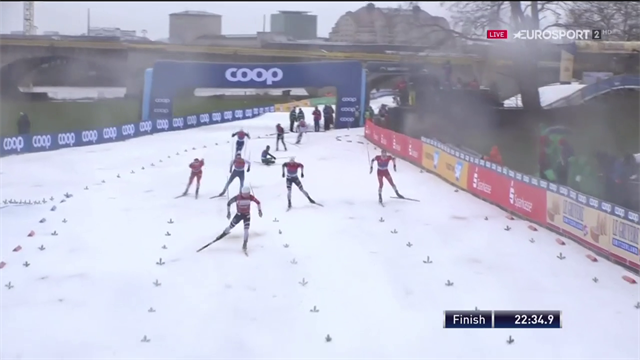 Weekend nero per Chicco Pellegrino a Dresda: cade in volata nella Team Sprint Weekend nero per Chicco Pellegrino a Dresda: cade in volata nella Team Sprint