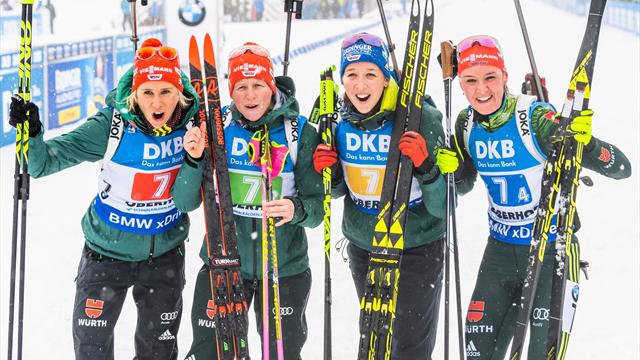 Mit Video | Trotz Sturz und Strafrunden: DSV-Damen in Oberhof auf Podest