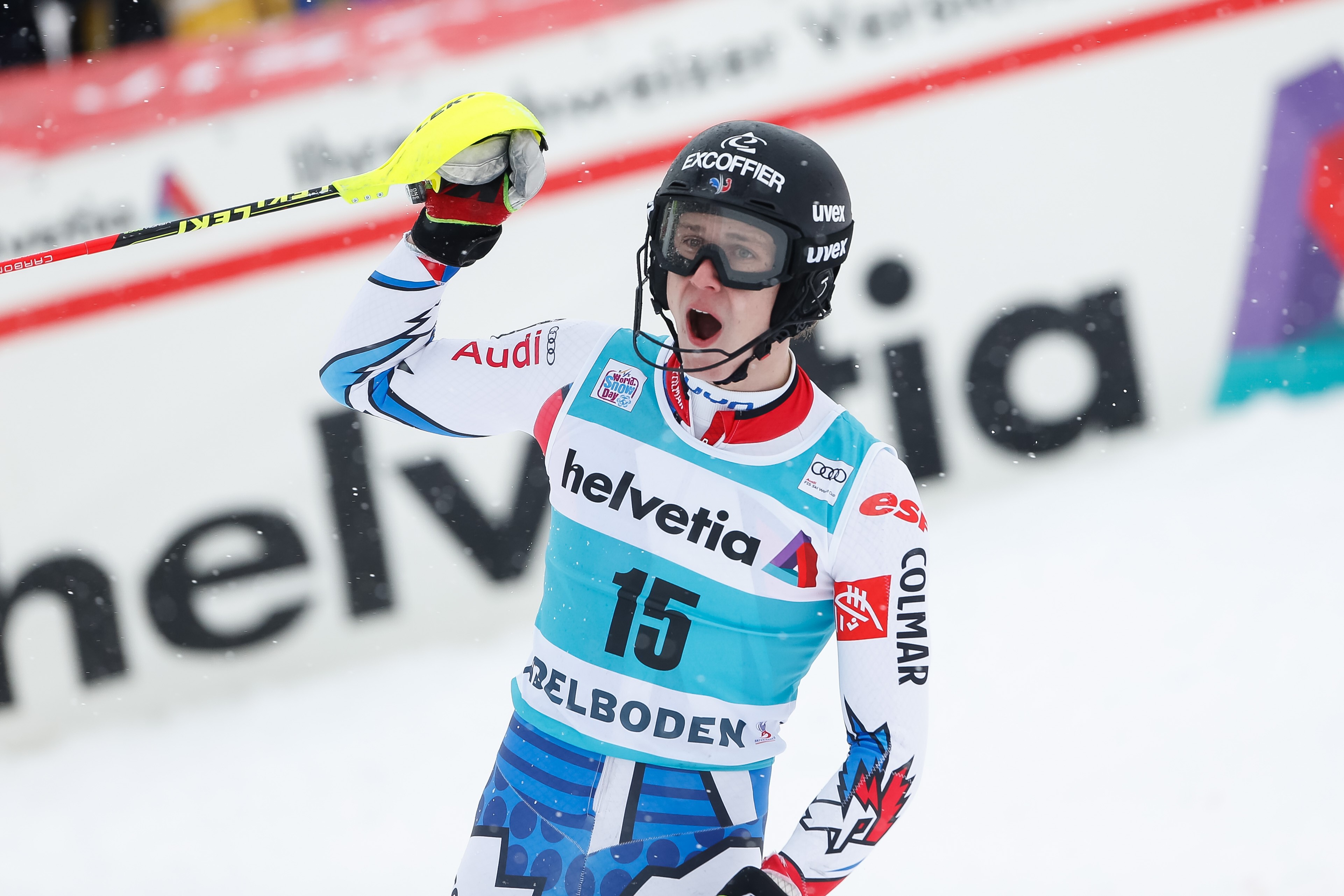 Céement Noël lors du slalom à Adelboden le 13 janvier 2019