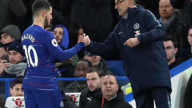 Hazard playing as a false nine helps us defensively, insists Sarri